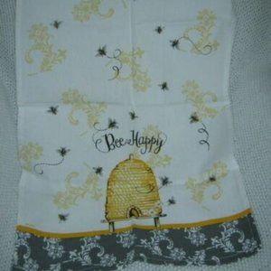 Bee Happy Cotton Tea Towel By Kay Dee Designs